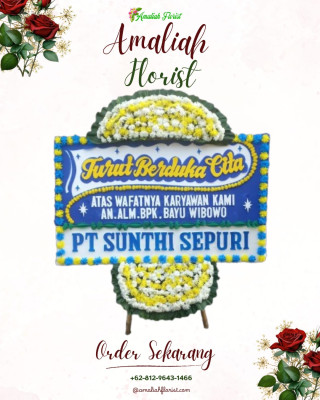 Papan Bunga Duka di Tanah Miring